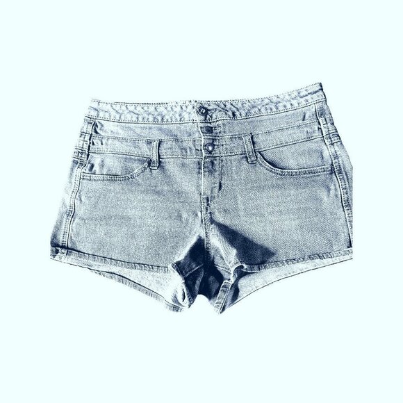 Junior Rewash Medium Blue Denim Short Shorts Size 13 Sku 2470 - Picture 6 of 8